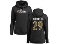 Women's Baltimore Ravens Earl Thomas III NFL Pro Line Black Logo Pullover Hoodie