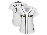 Women's Boston Red Sox Andrew Benintendi Majestic White 2018 Memorial Day Cool Base Player Jersey