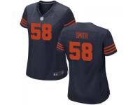 Women's Chicago Bears #58 Roquan Smith Nike Navy Throwback Game Jersey