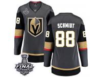 Women's Fanatics Branded Vegas Golden Knights #88 Nate Schmidt Black Home Breakaway 2018 Stanley Cup Final NHL Jersey