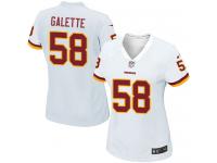 Women's Game Junior Galette White Jersey Road #58 NFL Washington Redskins Nike