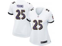 Women's Game Tavon Young #25 Nike White Road Jersey - NFL Baltimore Ravens