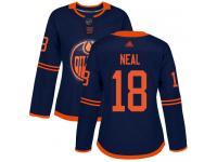 Women's Hockey Edmonton Oilers #18 James Neal Alternate Jersey Navy Blue