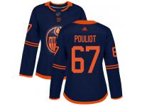 Women's Hockey Edmonton Oilers #67 Benoit Pouliot Alternate Jersey Navy Blue