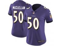 Women's Limited Albert McClellan #50 Nike Purple Home Jersey - NFL Baltimore Ravens Vapor Untouchable