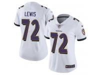 Women's Limited Alex Lewis #72 Nike White Road Jersey - NFL Baltimore Ravens Vapor Untouchable