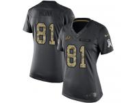 Women's Limited Art Monk #81 Nike Black Jersey - NFL Washington Redskins 2016 Salute to Service