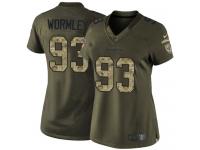 Women's Limited Chris Wormley #93 Nike Green Jersey - NFL Baltimore Ravens Salute to Service
