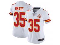 Women's Limited Christian Okoye #35 Nike White Road Jersey - NFL Kansas City Chiefs Vapor Untouchable