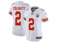 Women's Limited Dustin Colquitt #2 Nike White Road Jersey - NFL Kansas City Chiefs Vapor Untouchable