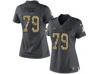 Women's Limited Ethan Pocic #79 Nike Black Jersey - NFL Seattle Seahawks 2016 Salute to Service