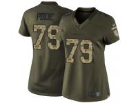 Women's Limited Ethan Pocic #79 Nike Green Jersey - NFL Seattle Seahawks Salute to Service