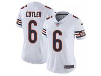 Women's Limited Jay Cutler #6 Nike White Road Jersey - NFL Chicago Bears Vapor Untouchable