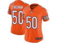 Women's Limited Jerrell Freeman #50 Nike Orange Jersey - NFL Chicago Bears Rush