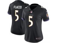 Women's Limited Joe Flacco #5 Nike Black Alternate Jersey - NFL Baltimore Ravens Vapor Untouchable