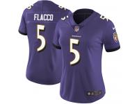 Women's Limited Joe Flacco #5 Nike Purple Home Jersey - NFL Baltimore Ravens Vapor Untouchable