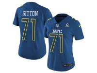 Women's Limited Josh Sitton #71 Nike Blue Jersey - NFL Chicago Bears 2017 Pro Bowl