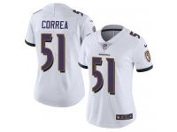 Women's Limited Kamalei Correa #51 Nike White Road Jersey - NFL Baltimore Ravens Vapor Untouchable