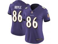 Women's Limited Nick Boyle #86 Nike Purple Home Jersey - NFL Baltimore Ravens Vapor Untouchable