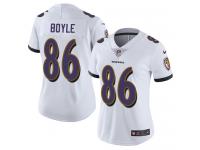 Women's Limited Nick Boyle #86 Nike White Road Jersey - NFL Baltimore Ravens Vapor Untouchable