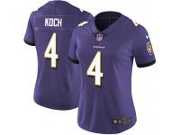 Women's Limited Sam Koch #4 Nike Purple Home Jersey - NFL Baltimore Ravens Vapor Untouchable