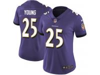 Women's Limited Tavon Young #25 Nike Purple Home Jersey - NFL Baltimore Ravens Vapor Untouchable