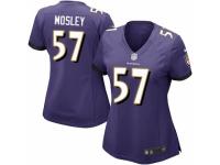 Women's Nike Baltimore Ravens #57 C.J. Mosley Game Purple Team Color NFL Jersey