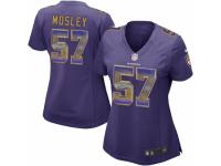 Women's Nike Baltimore Ravens #57 C.J. Mosley Limited Purple Strobe NFL Jersey