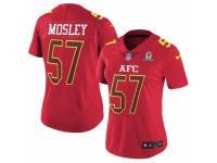 Women's Nike Baltimore Ravens #57 C.J. Mosley Limited Red 2017 Pro Bowl NFL Jersey
