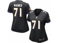 Women's Nike Baltimore Ravens #71 Ricky Wagner Game Black Alternate NFL Jersey