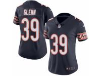 Women's Nike Chicago Bears #39 Jacoby Glenn Limited Navy Blue Rush NFL Jersey