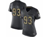 Women's Nike Chicago Bears #93 Will Sutton Limited Black 2016 Salute to Service NFL Jersey
