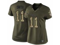 Women's Nike Kansas City Chiefs #11 Alex Smith Limited Green Salute to Service NFL Jersey