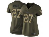 Women's Nike Kansas City Chiefs #27 Kenneth Acker Limited Green Salute to Service NFL Jersey