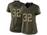 Women's Nike Kansas City Chiefs #32 Spencer Ware Limited Green Salute to Service NFL Jersey