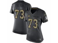 Women's Nike Kansas City Chiefs #73 Zach Fulton Limited Black 2016 Salute to Service NFL Jersey