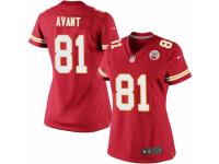 Women's Nike Kansas City Chiefs #81 Jason Avant Game Red Team Color NFL Jersey