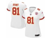 Women's Nike Kansas City Chiefs #81 Jason Avant Game White NFL Jersey