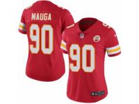 Women's Nike Kansas City Chiefs #90 Josh Mauga Limited Red Rush NFL Jersey