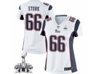 Women's Nike New England Patriots #66 Bryan Stork Elite White Super Bowl XLIX NFL Jersey