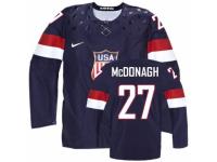 Women's Nike Team USA #27 Ryan McDonagh Premier Navy Blue Away 2014 Olympic Hockey Jersey