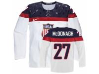 Women's Nike Team USA #27 Ryan McDonagh Premier White Home 2014 Olympic Hockey Jersey