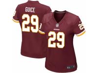 Women's Nike Washington Redskins #29 Derrius Guice Game Burgundy Red Team Color NFL Jersey