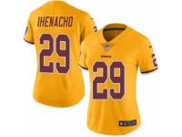Women's Nike Washington Redskins #29 Duke Ihenacho Limited Gold Rush NFL Jersey