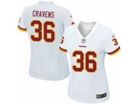 Women's Nike Washington Redskins #36 Su'a Cravens Game White NFL Jersey
