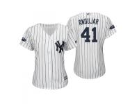 Women's Yankees 2018 Postseason Home White Miguel Andujar Cool Base Jersey