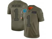 Youth #1 Limited Cam Newton Camo Football Jersey Carolina Panthers 2019 Salute to Service