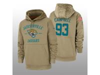 Youth 2019 Salute to Service Calais Campbell Jaguars Tan Sideline Therma Hoodie Jacksonville Jaguars