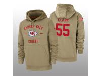 Youth 2019 Salute to Service Frank Clark Chiefs Tan Sideline Therma Hoodie Kansas City Chiefs