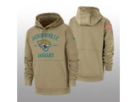 Youth 2019 Salute to Service Jaguars Tan Sideline Therma Hoodie Jacksonville Jaguars